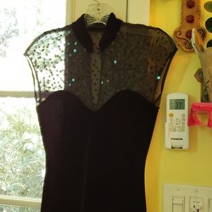 Full length fitted velvet gown